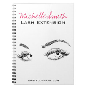 Caderno Espiral Lindos olhos Laçados Longa Extensão Lash