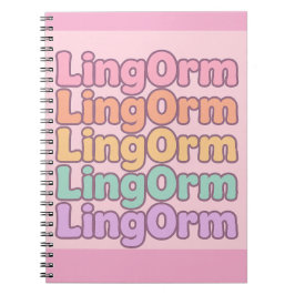 Caderno Espiral Lingorm Kawaii Bubble Letter