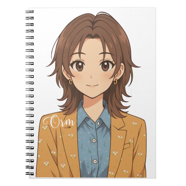 Caderno Espiral LingOrm, Orm Kornaphat Anime Illustration (Frente)