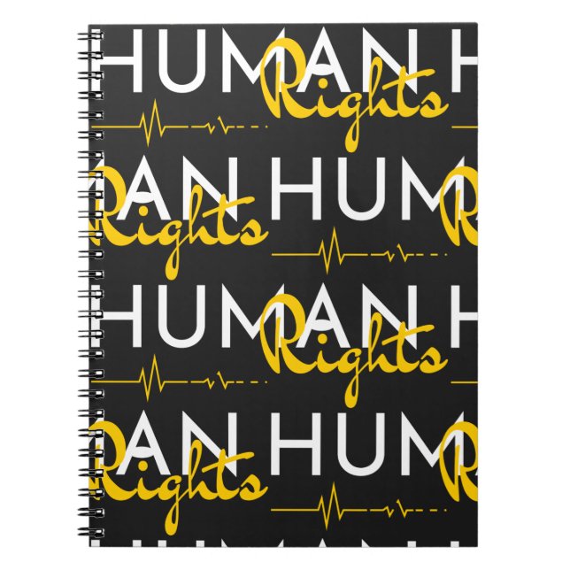 Caderno Espiral Linha de vida dos direitos humanos (Frente)