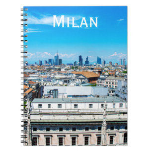 Caderno Espiral Linha do horizonte de Milão