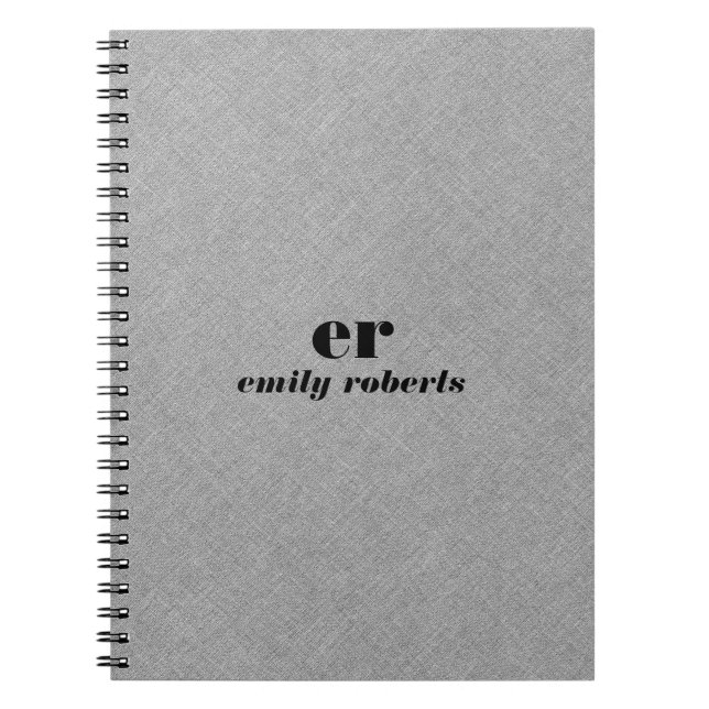 Caderno Espiral Linhagem de Cinzas Mínima Monograma (Frente)
