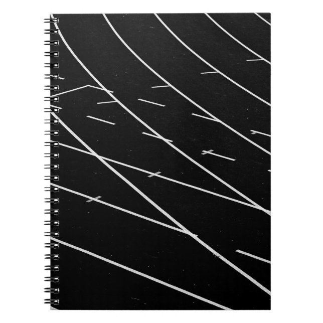 Caderno Espiral Linhas brancas no campo de via (Frente)