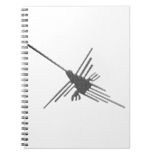 Caderno Espiral Linhas de Nazca Beija-flor Papel Jornal