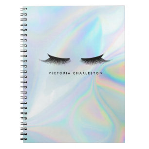 Caderno Espiral Linhas Holográficas Personalizadas
