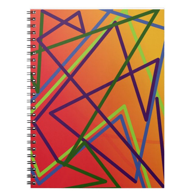 Caderno Espiral linhas loucas (Frente)