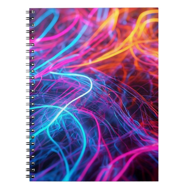 Caderno Espiral Linhas Neon (Frente)