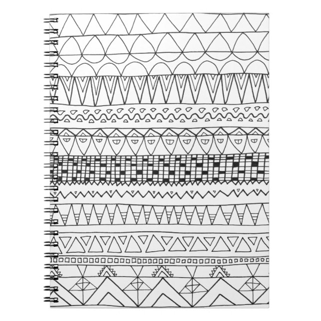 Caderno Espiral Linhas Tribais - Notebook (Frente)