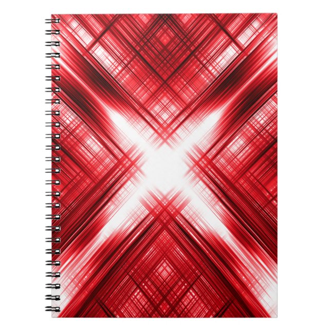 Caderno Espiral Linhas vermelhas cruzadas (Frente)