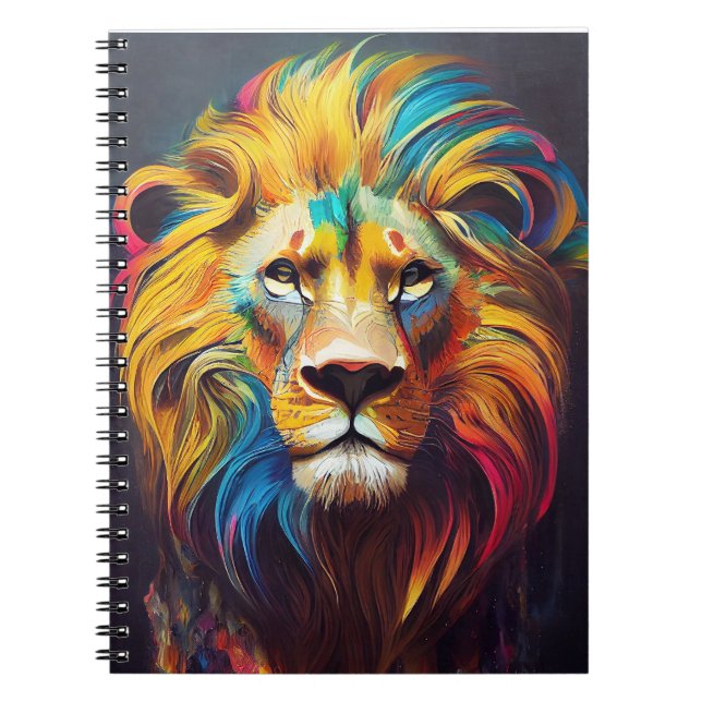 Caderno Espiral Lion Animal Discovery Adventure Planet Nature (Frente)