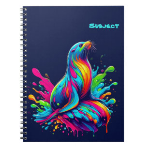 Caderno Espiral Lion do Mar Colorido