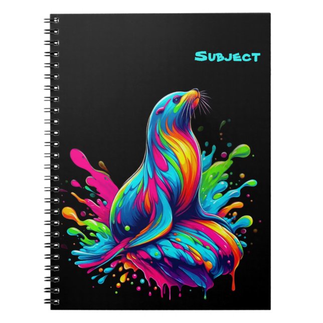 Caderno Espiral Lion do Mar Colorido (Frente)