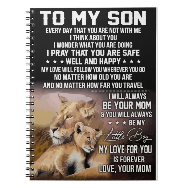 Caderno Espiral Lion Lover Para Meu Filho Lion (Frente)