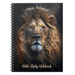Caderno Espiral Lion Photo Notebook Seu Texto e Imagem Personaliza