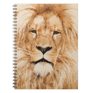 CADERNO ESPIRAL LION PORTRAIT
