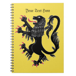 Caderno Espiral Lion Rampant Sable