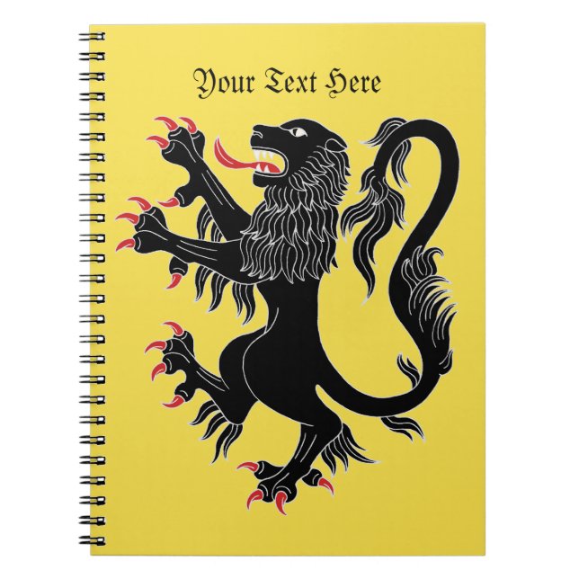 Caderno Espiral Lion Rampant Sable (Frente)