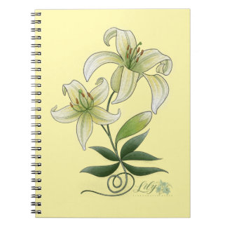 Caderno Espiral Lírios