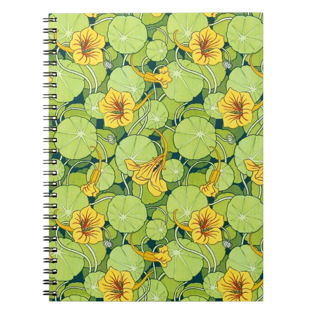Caderno Espiral Lírios de Água Antigos (Frente)