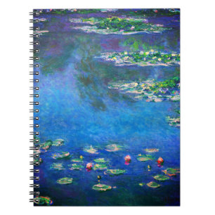 Caderno Espiral Lírios de Água Vintage por Claude Monet