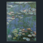 Caderno Espiral Lírios de Claude Monet, Flores Vintage<br><div class="desc">Lírios (1916), por Claude Monet. Water Lily é uma pintura floral de arte impressionista vintage. Jardim de flores da primavera Monet em Giverny, França. Esta paisagem é uma das muitas variações das pinturas de lírio-d'água que Monet pintou por seu lago. Sobre o artista: Claude Monet (1840-1926) foi o fundador do...</div>