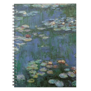 Caderno Espiral Lírios de Claude Monet, Flores Vintage