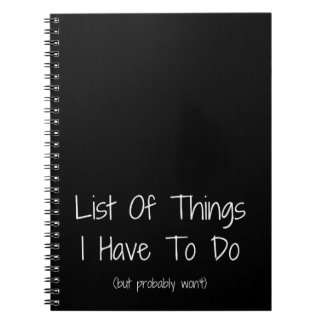 Caderno Espiral Lista De Coisas Que Eu Tenho Que Fazer Mas Provave