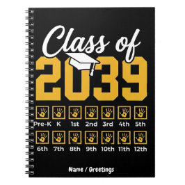 Caderno Espiral Lista de Impressões da Turma de 2039 Volta às Aula