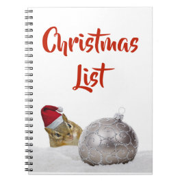 Caderno Espiral Lista de Natal de Chips Bonitos