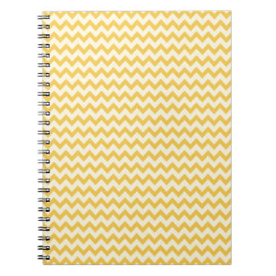 Caderno Espiral Listra amarela na moda de Chevron