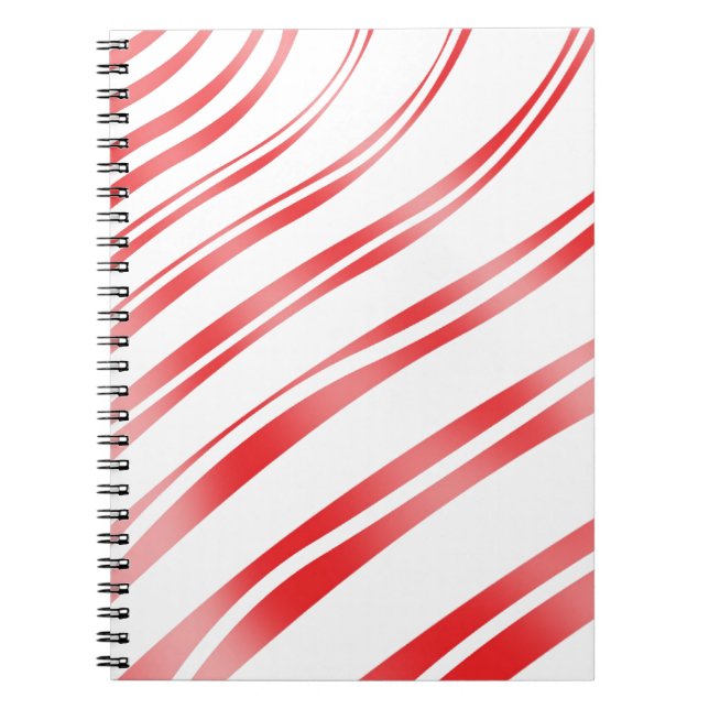 Caderno Espiral Listra dos doces de Peppermint (Frente)