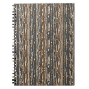 Caderno Espiral Listra Retrô Vintage Bege Marrom Azul