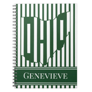 Caderno Espiral Listra Verde de Ohio