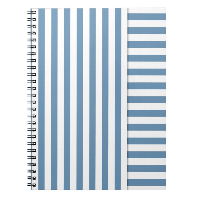 Caderno Espiral listrado azul (Frente)