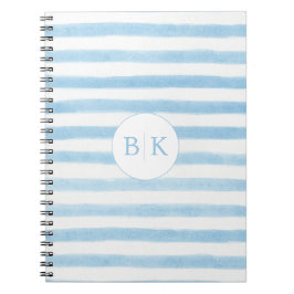 Caderno Espiral Listrado com Monograma Personaliza