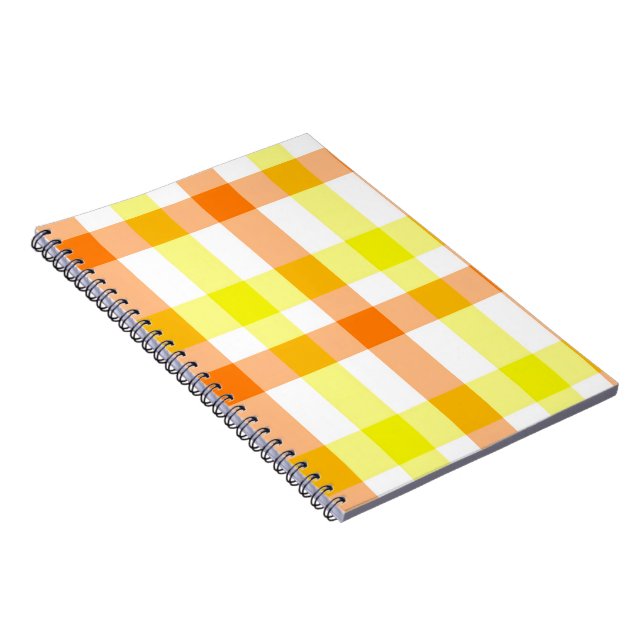 Caderno Espiral Listras amarelas e laranjas (Lado Direito)