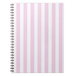 Caderno Espiral Listras brancas e cor-de-rosa pálido