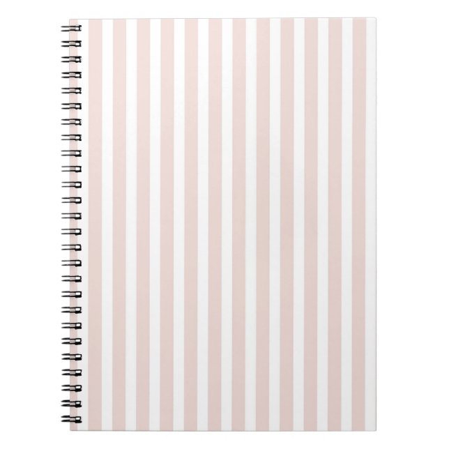 Caderno Espiral Listras Brancas Rosa (Frente)