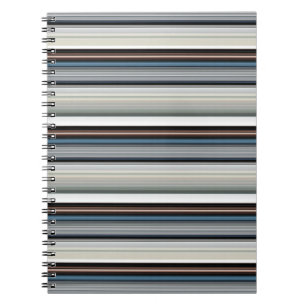 Caderno Espiral Listras cinzas brancas fofas