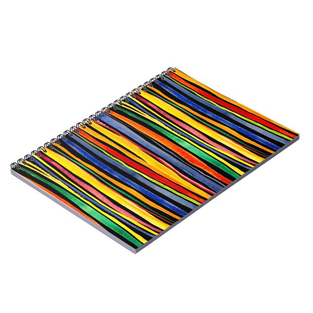Caderno Espiral listras coloridas (Left Side)