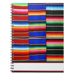 Caderno Espiral Listras coloridas de serape