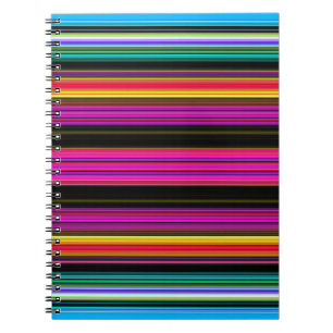 Caderno Espiral Listras coloridas finas - 2