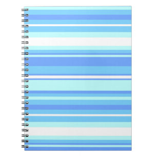 Caderno Espiral Listras de azul-céu