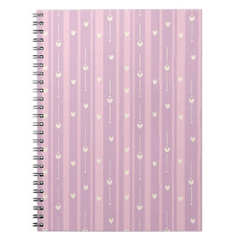 Caderno Espiral Listras de Coração Corado Padrão