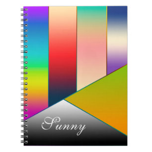 Caderno Espiral listras de MOSAICO triângulos coloridos II + suas