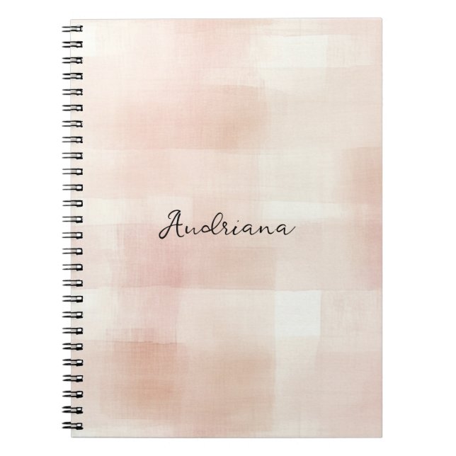 Caderno Espiral Listras de Xadrez Rosa Esbranquiçadas (Frente)