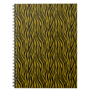 Caderno Espiral Listras de Zebra em Safari Preto e Marrom