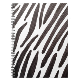 Caderno Espiral Listras de zebra pretas e brancas