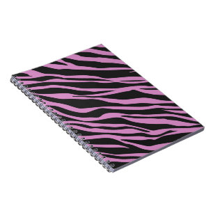 Caderno Espiral Listras de Zebra Rosa Orquídea