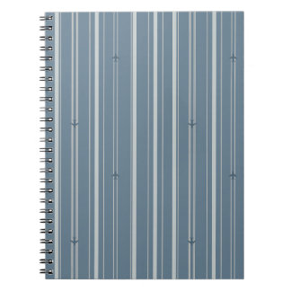 Caderno Espiral Listras do Jato em Azul Colonial